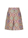 Etro Paisley Print Silk Shorts