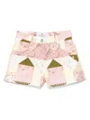 Etro Patchwork-print Shorts In Pink