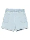 Etro Pegaso-motif Denim Shorts In Blue