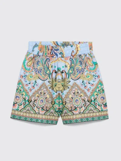 ETRO SHORTS ETRO KIDS COLOR GNAWED BLUE,G82652011