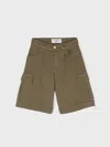 Etro Pegaso-embroidered Twill Cargo Shorts In Green