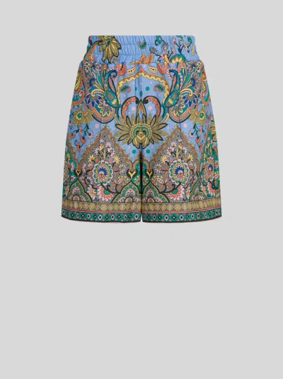 Etro Kids' Shorts Mit Platziertem Print In Multicolor