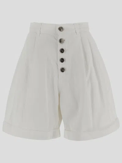 Etro Chevron Bermuda Shorts In White