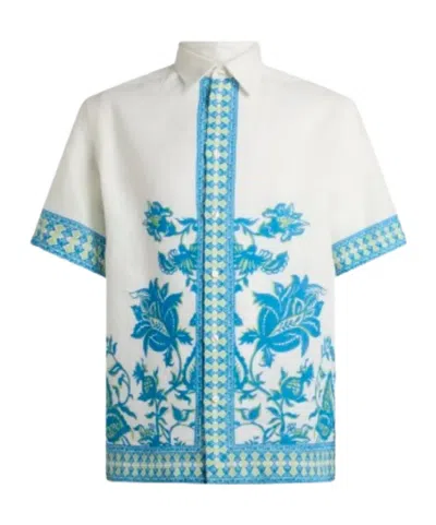 Etro Short-sleeved Floral Printed Shirt In Multi
