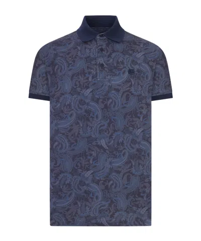 Etro Short-sleeved Polo Shirt In Blue