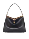 Etro Women's Vela Media Leather Shoulder Bag In Black