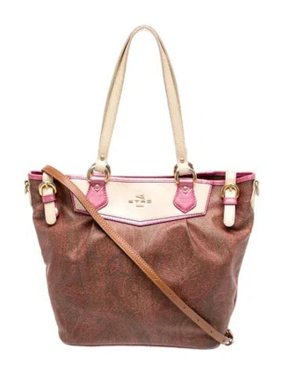 Pre-owned Etro Shoulder Bag In Burgundy