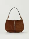 Etro Brown Textured Bag With Front Buckle Detail In Brown
