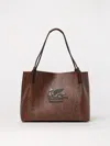 Etro 'libra Piccola Paisley' Shopping Bag In Brown
