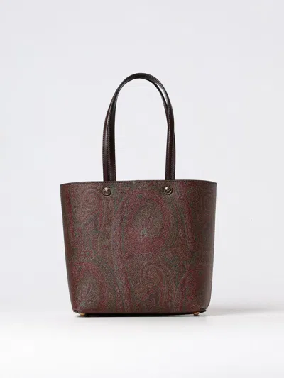 Etro Jacquard All-over Tote Bag In Brown