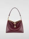 Etro Vela Mini Leather Shoulder Bag In Burgundy