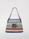 Etro 'libra' Multicolor Shoulder Bag With Maxi Logo On The Front