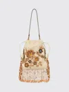 Etro Small Leather Kalispera Bag With Beads And Fringing In Pattern