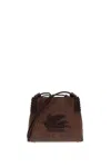 Etro Xs Libra Shopping Leather Bag In Brown