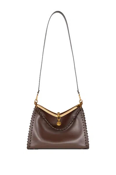 Etro Vela Medium Shoulder Bag In Brown
