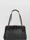Etro Shoulder Bag With Chain Handle And Label Holder In Gray