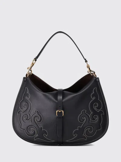 Etro Shoulder Bag Woman Color Black In Blue