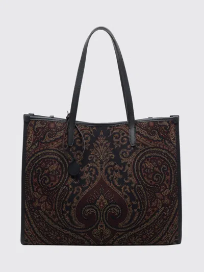 Etro Shoulder Bag Woman Color Black In Brown