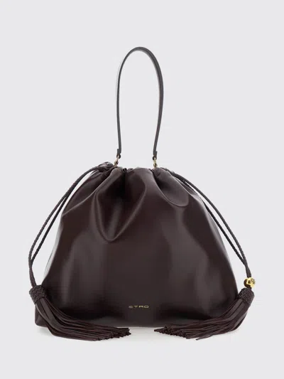 Etro Shoulder Bag Woman Color Brown In Burgundy