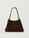 Etro Small Libra Braided Suede Shoulder Bag In Brown