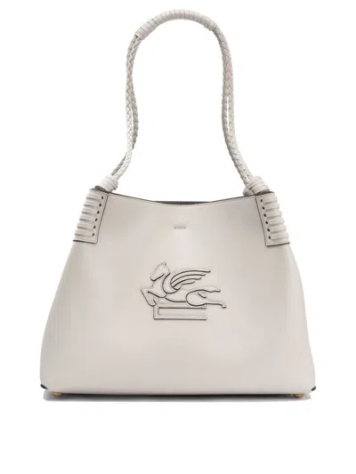 Etro Mini Leather Shoulder Handbag In White