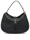 Etro Buckle-fastening Extra-large Leather Shoulder Bag In Black