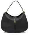 Etro Buckle-fastening Extra-large Leather Shoulder Bag In Black