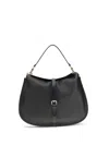 Etro Buckle-fastening Extra-large Leather Shoulder Bag In Black