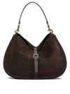 Etro Women Crossbody Pony Xl Suede In Brown