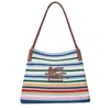 Etro 'libra' Multicolor Shoulder Bag With Maxi Logo On The Front