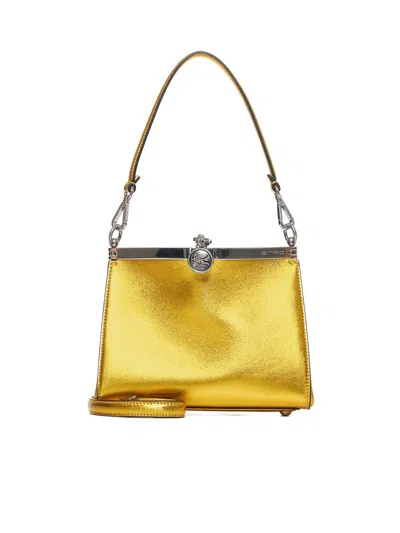 Etro Small Vela Shoulder Bag In Gold