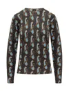 Etro Silk And Cashmere Sweater With Light Blue Paisley Pattern All-over In Blue