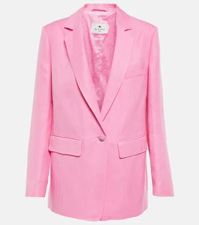 ETRO SILK AND LINEN BLAZER