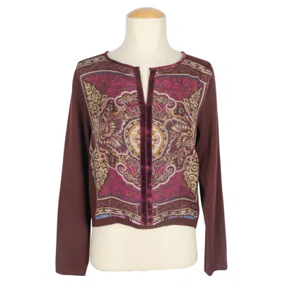 Pre-owned Etro Silk And Mesh Top In Brown