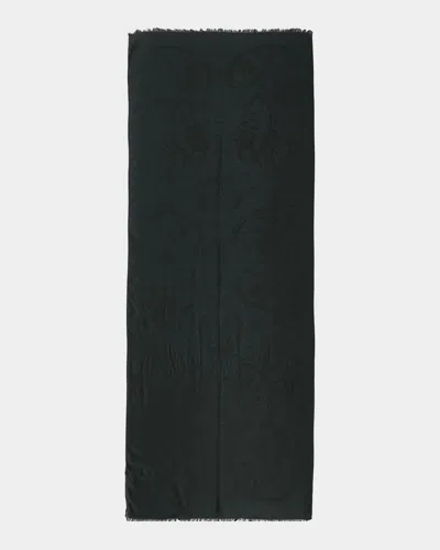 Etro Silk And Wool Paisley Jacquard Scarf In Print On B