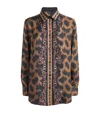 Etro Silk Animal Paisley-detail Shirt In Brown