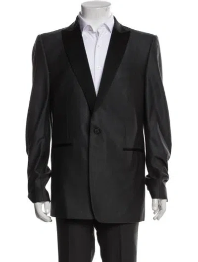 Pre-owned Etro Silk Blazer In Gray