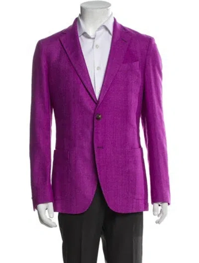 Pre-owned Etro Silk Blazer In Purple