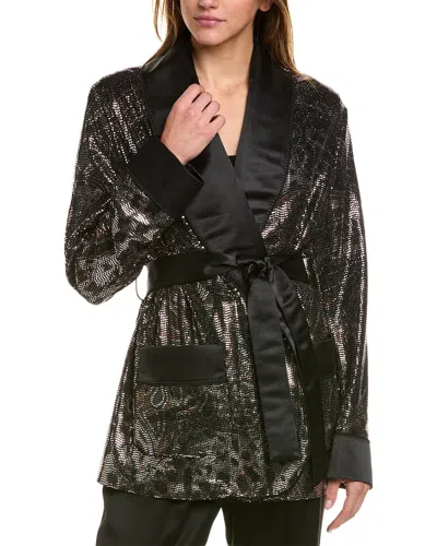 Etro Silk-blend Blazer In Black