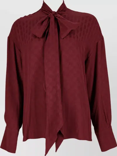 Etro Silk Blend Blouse In Burgundy