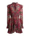 Etro High Neck Floral Print Mini Dress