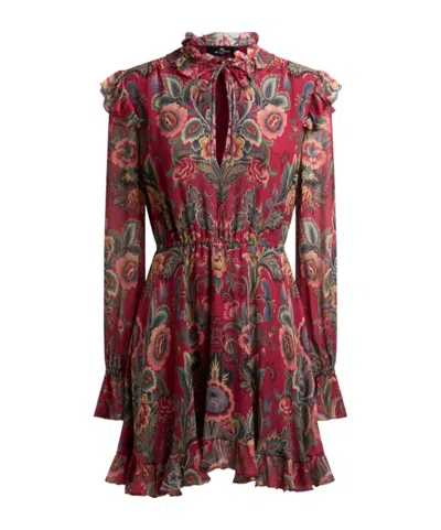 ETRO SILK-BLEND MINI DRESS WITH PRINT
