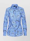 ETRO SILK BLEND SHIRT WITH CUFF SLEEVES AND ALL-OVER PRINT