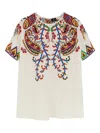 Etro Paisey-print Crewneck T-shirt In White