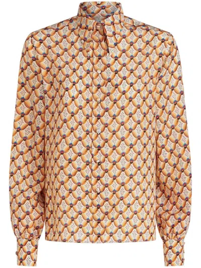 ETRO ETRO SILK BLOUSE WITH INTRICATE PATTERN