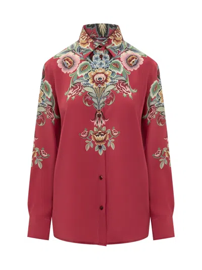Etro Silk Button-up Shirt - Elegant Fit In Brown