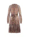 Etro Printed Tiered Skirt Dress With Elasticated Waistband In Multicolour
