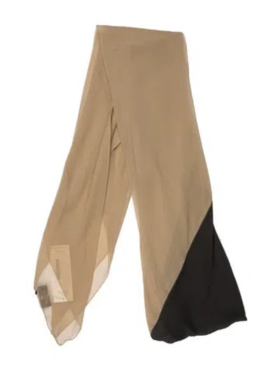 Pre-owned Etro Silk Colorblock Pattern Shawl In Neutral