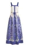 Etro Silk-cotton Maxi Dress In Multi