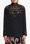 Etro Silk Crepe De Chine Blouse In Black